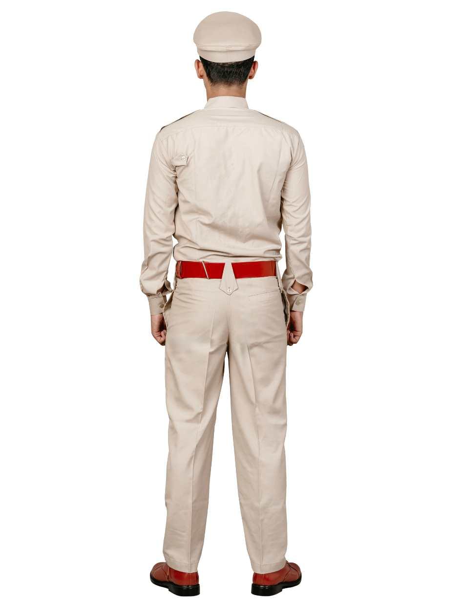 Men's Police Uniform Set – Khaki Full Sleeve Shirt & Pant - Image 3